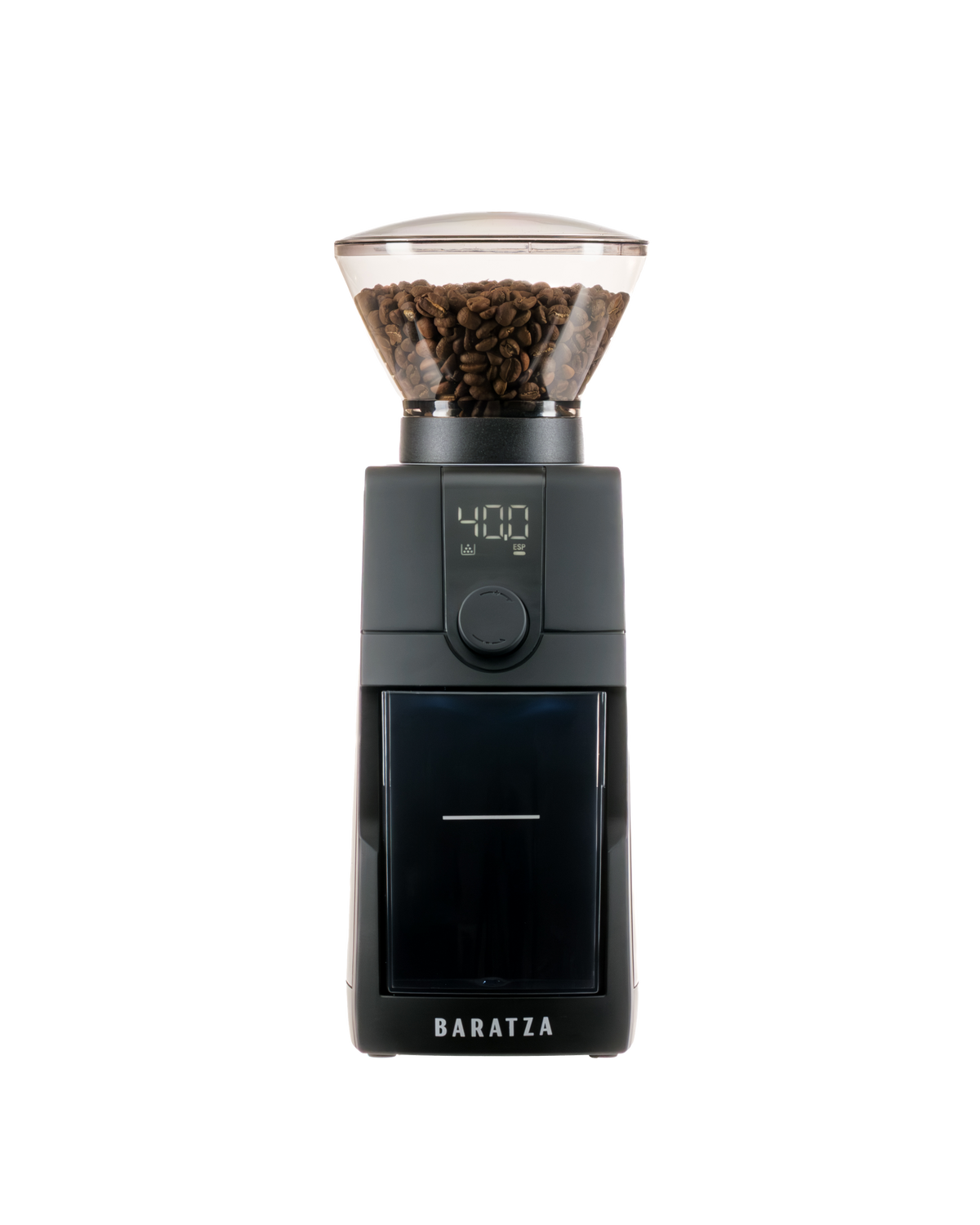 BARATZA ENCORE ESP PRO coffee grinder with digital display and coffee beans