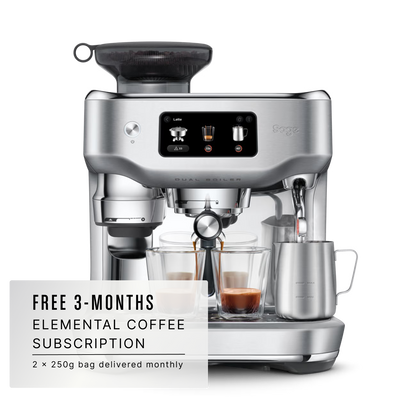 SAGE ORACLE DUAL BOILER home espresso machine with dual boiler system and free subscription offer