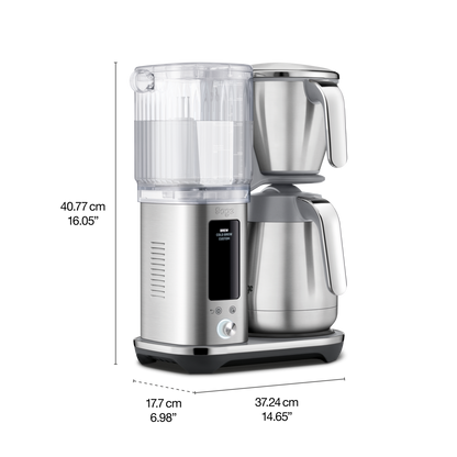 SAGE LUXE BREWER THERMAL showcasing its sleek design with double-walled thermal carafe for perfect coffee brewing.