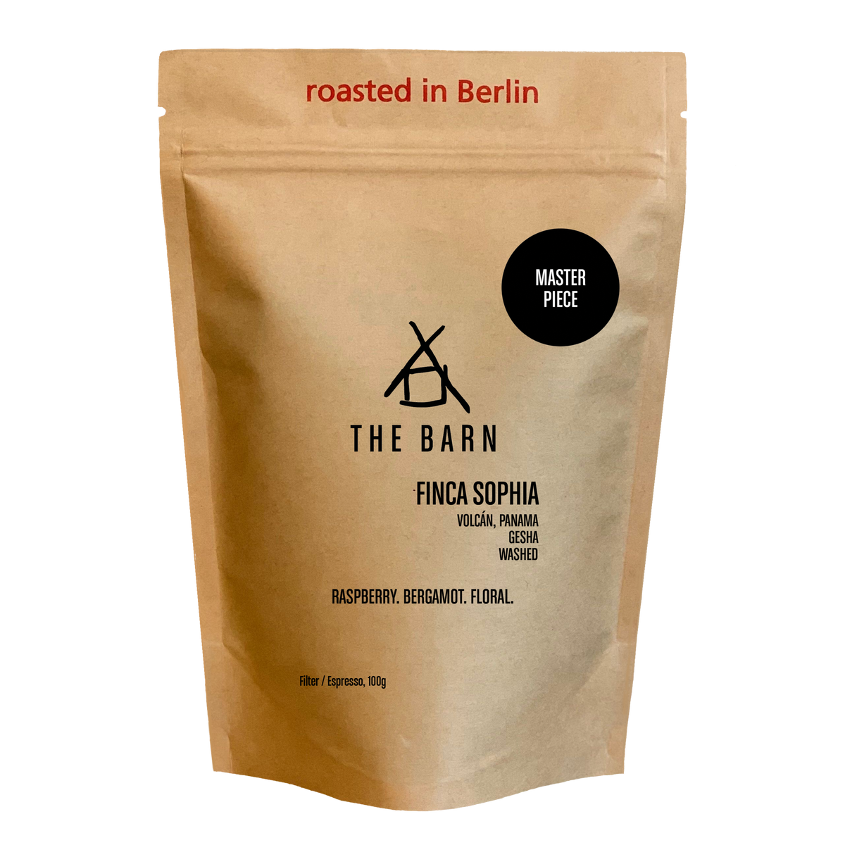 FINCA SOPHIA GESHA coffee bag featuring raspberry, bergamot, and floral notes, roasted in Berlin.